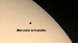 transito di Mercurio ottenuto con digicam e telescopio C8 (E.Serafini e S.Moretti)